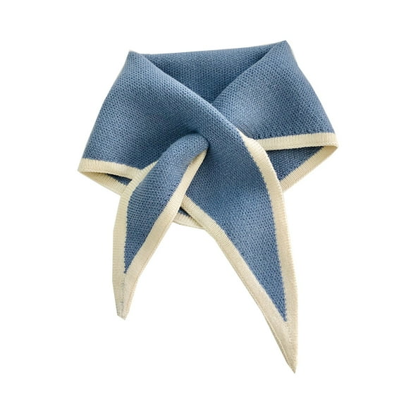 Shawl Wraps For Women Women Contrast Color Autumn Winter Simple Knitting Collar For Outdoor Scarf