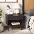 thumbnail image 2 of SAFAVIEH Axelle Modern 1 Drawer Nightstand,Black/Gold, 2 of 14