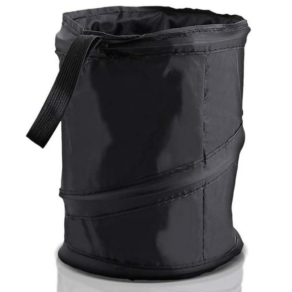 Zone Tech Universal Collapsible Bucket Hanging Trash Can for Cars, Black