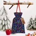 thumbnail image 6 of Fuzoiu Multicolor Bowling Print Christmas Gift Bag,Burlap Gift Bag with Drawstring Closure & Hang Tag,Perfect for Holidays, Birthdays, and Special Occasions-Medium, 6 of 7