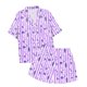 thumbnail image 3 of MKLEKYY conjunto de Dos Piezas de Faja Corta para Mujer, conjunto de Pantalones Cortos de Manga Corta con Cuello En V, 3 of 4