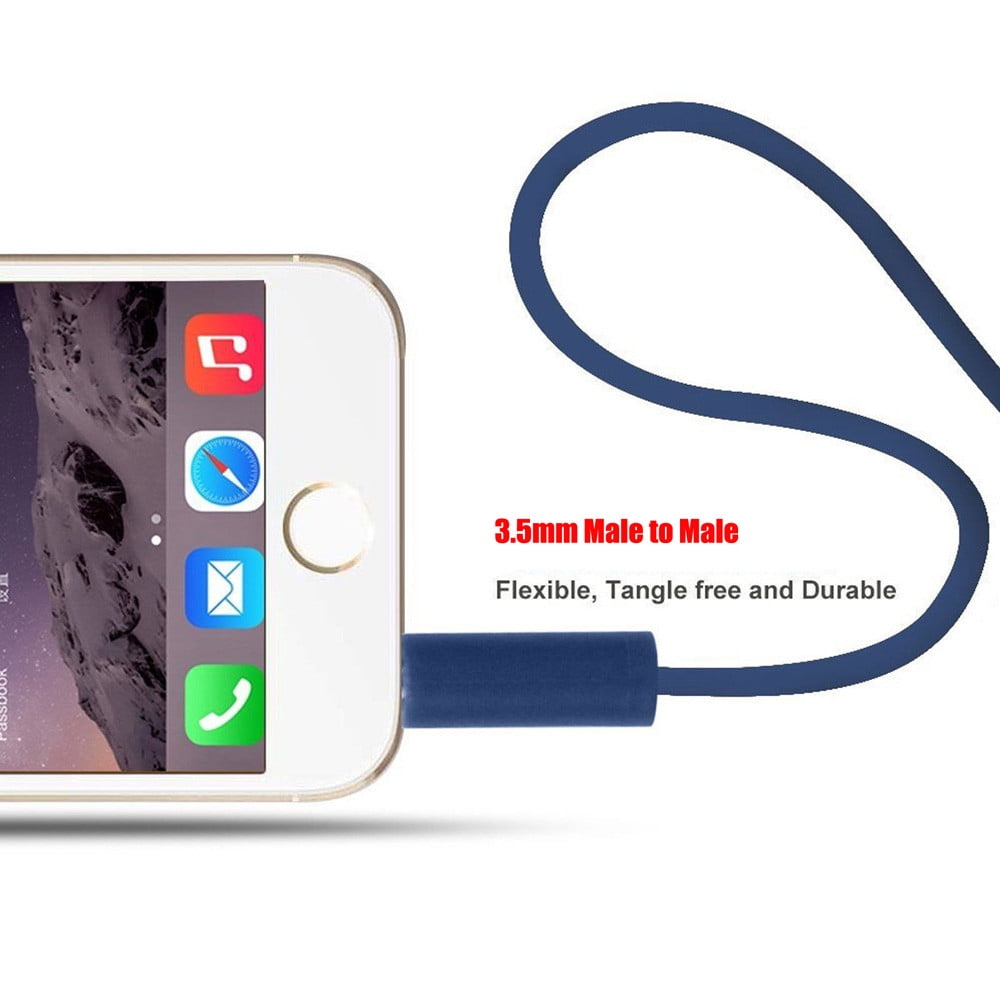 3.5MM AUDIO AUX CABLE CORD + INLINE MIC 
