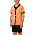 thumbnail image 6 of WPPGONE Kids Boys Athletic Button Down Shirt V Neck Short Sleeve Active Top Classic Baseball Style Mesh Fabric Breathable Sportswear Team Practice Playwear Casual Jersey Apparel, 6 of 6