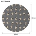 thumbnail image 6 of Cute Pug Puppies Round Tablecloth 60"x60",Wrinkle Wipeable Table Cloth for Kitchen Dining Room Picnic Patio Party, 6 of 6