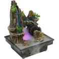 thumbnail image 6 of Tabletop Fountain, Desktop Fountain Waterfall with Rockery,  Meditation Indoor Waterfall Feature with LED Lights, Bedroom Desk Décoration Atomizing Humidifier Fountain for Indoor Home Office, 6 of 9