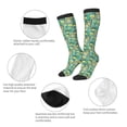 thumbnail image 5 of Fotbe Animals with Leaf print Women's Men's Novelty Crew Socks Cotton Socks Knee High Socks for Walking,Running,Nurses,Pregnancy, 5 of 8