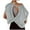 Gray backless crop top women a1, variant on Women's Summer Backless Crop Top Round Neck Short Sleeve Casual Boho T-Shirt Solid Basic Cut Out Tee Fashion Clothes, Army Green XL
