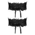 thumbnail image 1 of Cinturones Anchos de Encaje para Mujeres INSPIRE CHIC 2Pcs, Cinturones Corset Envueltos con Lazo para Vestidos Negro+Negro 25.59-31.50", 1 of 6