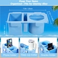 thumbnail image 3 of Tray Topper with Cup Holder for Bogg Bag Medium Tote - Phone Holder & Drink Holder Fits for Stanley 40oz - Beach Bag Top Organizer Storage Lid  (Blue), 3 of 8