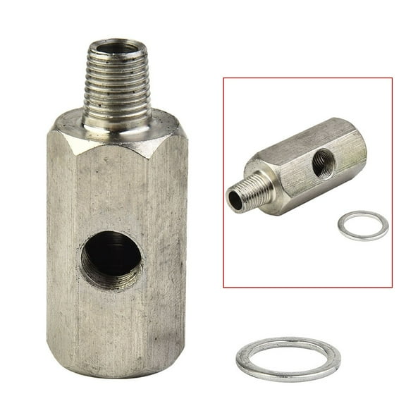 Oil Pressure Sensor Tee 1/8''NPT to Adapter Fitting Turbo Supply Feed Line Gauge