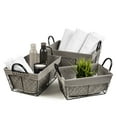thumbnail image 5 of Sorbus Wire Storage Baskets Set Decorative with Removable Fabric Liner Open Home Décor Farmhouse Metal Storage Bins & Baskets for Organizing Shelves, Living Room, Bathroom, Kitchen, (Rectangle - Gray), 5 of 7