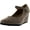 Taupe Suede, variant on Forever Link Womens PATRICIA-05 Mary Jane Strap Faux Suede Wedge Pumps