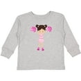 thumbnail image 3 of Inktastic Cheerleaders, Cute Girl, Brown Hair, Cheerleading Girls Long Sleeve Toddler T-Shirt, 3 of 5