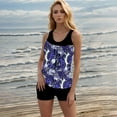 thumbnail image 5 of Xdegoge Tankini Swimsuits for Women Tummy Control High Waisted Full Coverage Bathing Suits 2 Piece Sets Floral Print Swimsuit with Shorts Modest Tankinis Swim Suit, 5 of 8