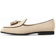 thumbnail image 4 of Journey West Suede Tassel Loafer For Women Slip-on Belgian Penny Loafers Shoes For Women Beige US 10, 4 of 6