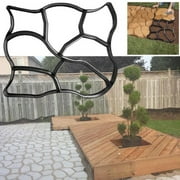 Walbest Walk Path Maker Plastic Mold, Reusable DIY Stone Road Mold Paving Pavement Concrete Mold Stepping Stone Paver Walk Way Cement Mold for Patio, Lawn & Garden