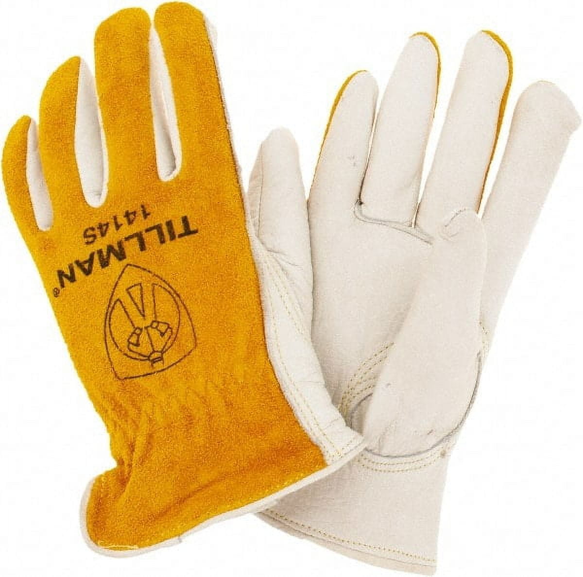 Tillman 1464 Drivers Gloves - Top Grain Cowhide & Split Leather, Kevlar Stitching, Heat Resistant For Welding & Work, Large