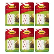 Command Poster Strips Damage Free Hanging Foam Adhesive 12 Strips White, 6-Pack