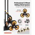 thumbnail image 3 of Stair Climbing Cart Heavy Duty Folding Trolley 330 lbs Capacity Telescoping Handle 6 Wheels Bungee Cords for Home Groceries Warehouse, 3 of 7