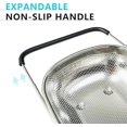 thumbnail image 5 of Gnmfd Over Sink Vegetable Washing Trolley Expandable Colander Basket, Steel Mesh Fruit Strainer for Draining, Rinsing, Drying, Multifunctional Kitchen Prep Tool for Cooking, Home Use, 5 of 5