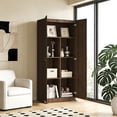 thumbnail image 4 of Gianna 71 inch Wooden Storage Cabinet, Freestanding Cupboard, 4-Tier Home Organizer for Kitchen, Living Room, Bedroom，Brown, 4 of 7