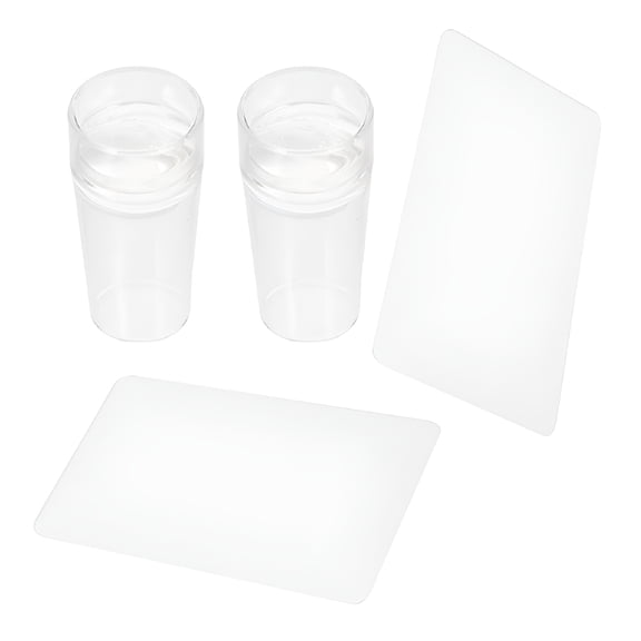 RAGUPEL 2 Sets Nail Art Stampers Silicone Stamping Tools French Tip Nail Stamps