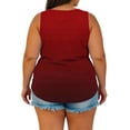 thumbnail image 4 of StSilkitty Plus Size Tank Tops for Womens Gradient Color Loose V Neck Blouses Summer Beach Lightweight Soft Shirts, 4 of 7