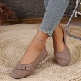 thumbnail image 4 of Willtoo Women’s Metal Buckle Strap Ballet Flats, Round Toe Slip‑on Dress Casual Shoes, Soft Light‑Weight Flat Footwear Office Daily Business Comfortable Walking Shoes, 4 of 5