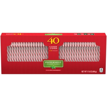Brach's Bob's Peppermint Holiday Candy Canes, 17.6 oz, 40 Ct