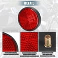 thumbnail image 3 of Unique Bargains 8pcs Round Rear Reflectors Screw on Safety Spoke Reflective Gate Posts Reflector for Motorcycle 44mm Red, 3 of 7