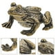 thumbnail image 2 of Estatua de la rana de latón mini escultura de animales chinos tradicionales figuras de té figurado mascota, 2 of 4
