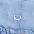 thumbnail image 3 of Camisa con arnés de mezclilla para mascotas con anillo en D para perros pequeños Chaqueta vaquera con volantes suave y cómoda (azul claro), 3 of 6