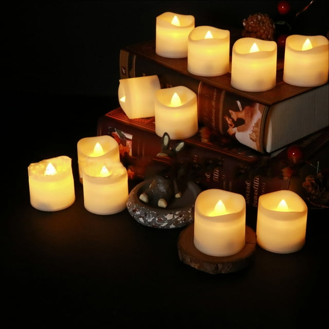 Velas Tealight ANGGREK 24 velas eléctricas LED para decoración sin llama
