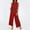 Brick Red, variant on Women's Solid Color Linen 2 Piece Set Sleeveless Crop Top With Buttons And Wide Leg Pants Women Sweat Suits Sequin Suits for Women Petite Pant Suit for Women Straight Leg Dress Pants for Women Pants
