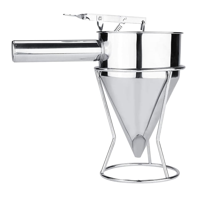 Dispensador Onical, Embudo de Pistón para Cera, Dispensador de Masa para Panqueques, Embudo para Hornear de Acero Inoxidable, Pasteles, Postres, Herramientas