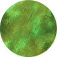 thumbnail image 1 of Ahgly Company Tapis Rond Lavable en Machine Intérieur Transitionnel Vert, 5 Pieds Rond, 1 of 7