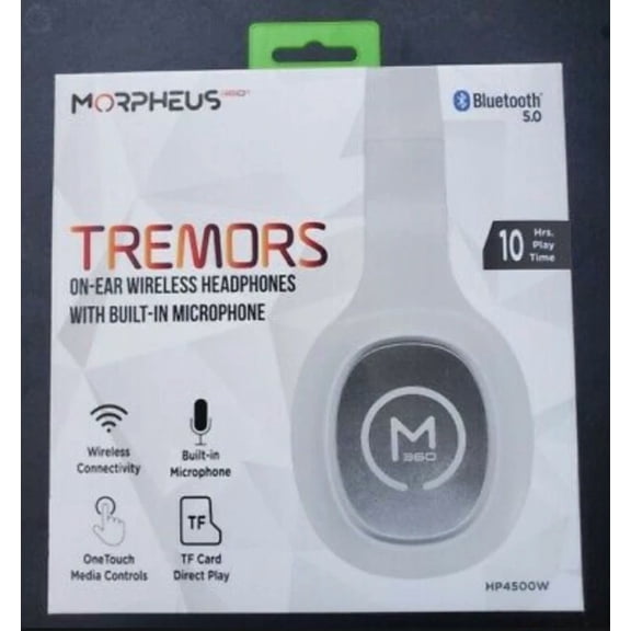 RHEA- Morpheus 360® Tremors Wireless On-The-Ear Headphones Hi-Fi Stereo Wireless Heads