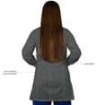 thumbnail image 4 of HeedFit Women's Poly-Cotton Lab Coat 35-Inch Length, xl, Charcoal, 4 of 6