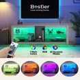 thumbnail image 2 of Bestier RGB TV Stand for TVs up to 60" with LED Lights Entertainment Center, Wash Grey, 2 of 7