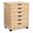 Natural, variant on Maklaine Six Drawer Wide Rolling Cart in Natural Stained Wood