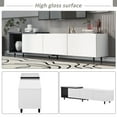 thumbnail image 4 of DEALTOPS Modern TV Stand with Large Drawers and Open Compartment for TVs up to 80'' - White, 4 of 8