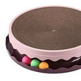 thumbnail image 1 of Cat Scratcher Toy Cat Scratcher Cardboard Toy Cat Scratcher Toy PET Resin Double Layer Wearproof Large Space Cat Scratching Board Toy With Multiple Balls M Pink, 1 of 5