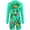 Green, variant on REDARER Girls' Fashion Leaf Printed Long Sleeve Swimming Sunscreen ing Swimsuit,Girls Swimsuit,8-9Y