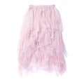 thumbnail image 2 of Lady ‘s Sexy Solid Color Mesh Irregular Elastic Tulle Bubble Skirt, 2 of 6