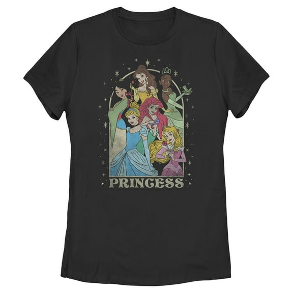 Women's Disney Princess Arch Graphic Tee Black X Large