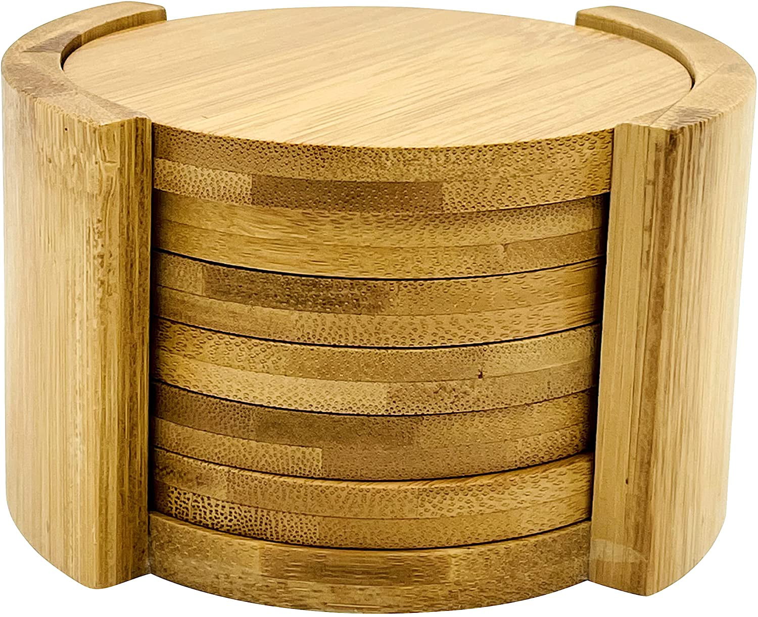 Bamboo Round Coaster Teacup Serving Tray 