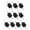 Flat feet black, variant on SDFGTstore 10Pcs Wear Resistant Latching On Off Torch Push Button Switches for Tools, Lamp