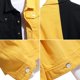 thumbnail image 3 of Chaqueta de mezclilla para hombre Slim Fit Casual Chaqueta de mezclilla con paneles de dos tonos Petmoko A109, 3 of 4