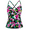 Green&red Flowers, variant on Hilor Womens Underwire Tankini Top Swimwear Twist V Neck Swimsuits Tummy Control Crossback Bathing Suits Top Only
