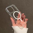 thumbnail image 1 of 2 fundas para iPhone 15 Pro Max, antiamarilleo, parte trasera antirayaduras, funda magnética para iPhone 15 Pro Max, Serie Clásica, transparente, 1 of 5